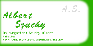 albert szuchy business card